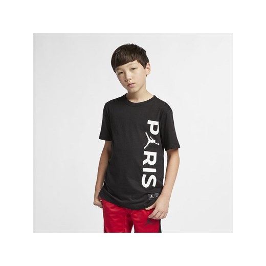 T-shirt dla dużych dzieci (chłopców) PSG - Czerń