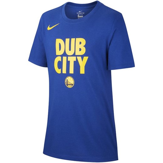 T-shirt dla chłopców NBA Golden State Warriors Nike Dri-FIT - Niebieski