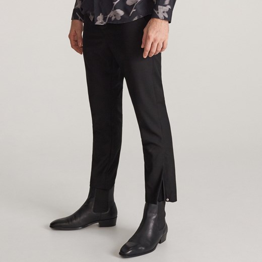 Spodnie męskie czarne Reserved gładkie 