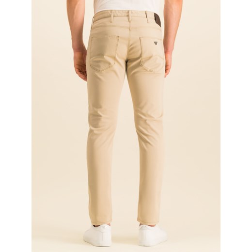 Spodnie męskie Emporio Armani casual bez wzorów