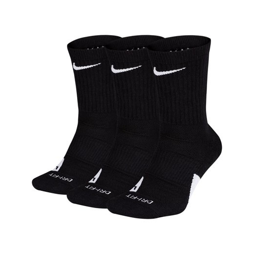 Klasyczne skarpety do koszykówki Nike Elite (3 pary) - Czerń Nike XL Nike poland