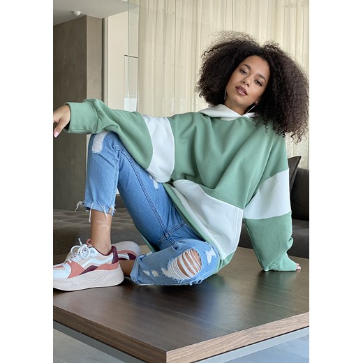 Oversizowa bluza z kapturem Miętowa ILM Mosquito  Small XXS/XS mosquito.pl