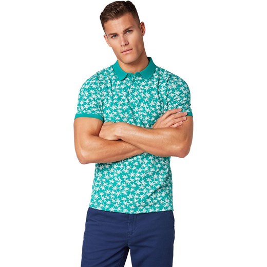 T-shirt męski zielony Tom Tailor w abstrakcyjne wzory 