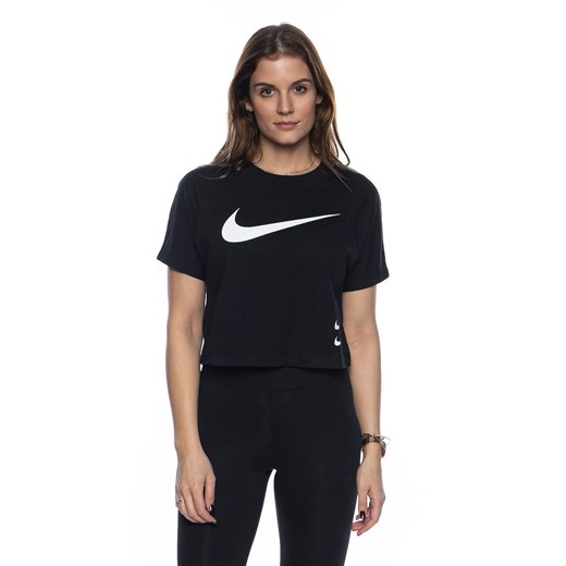 Koszulka damska Nike NSW Swoosh Top SS black Nike S okazja bludshop.com