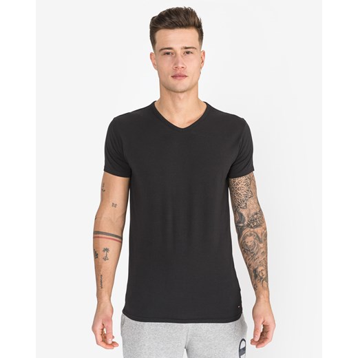 T-shirt męski Tommy Hilfiger bez wzorów na wiosnę szary 