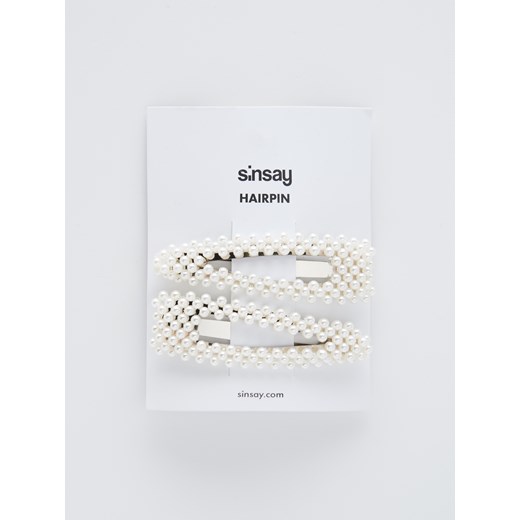 Sinsay - Spinki do włosów - Biały  Sinsay One Size 