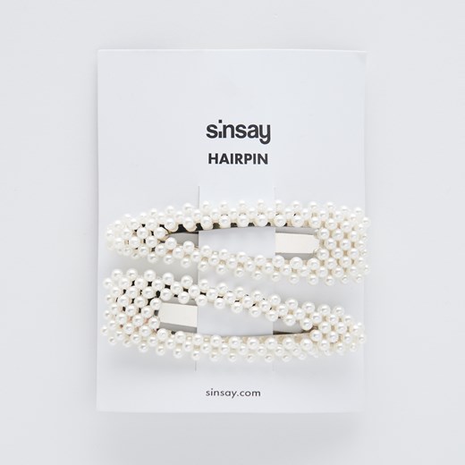 Sinsay - Spinki do włosów - Biały  Sinsay One Size 