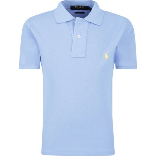 T-shirt chłopięce Polo Ralph Lauren niebieski z krótkimi rękawami bez wzorów 