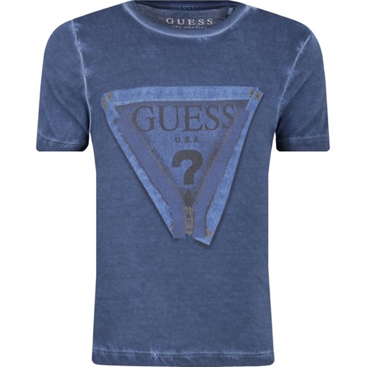 T-shirt chłopięce Guess z krótkimi rękawami na lato z napisami 