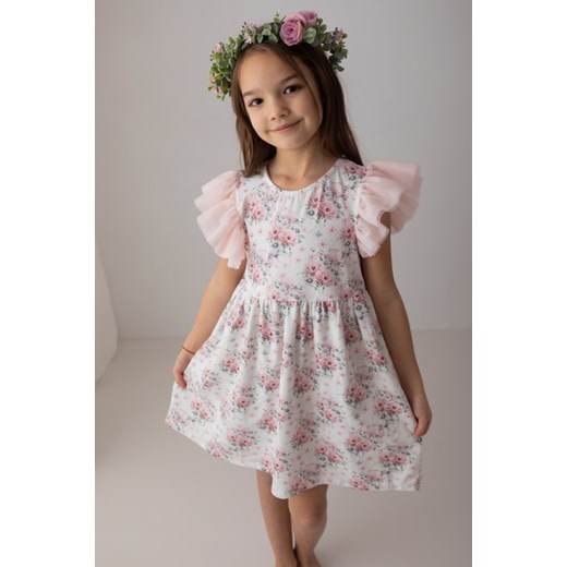 Biała sukienka dla dziewczynki w kwiaty 98 Wiosna Myprincess / Lily Grey   myprincess.pl
