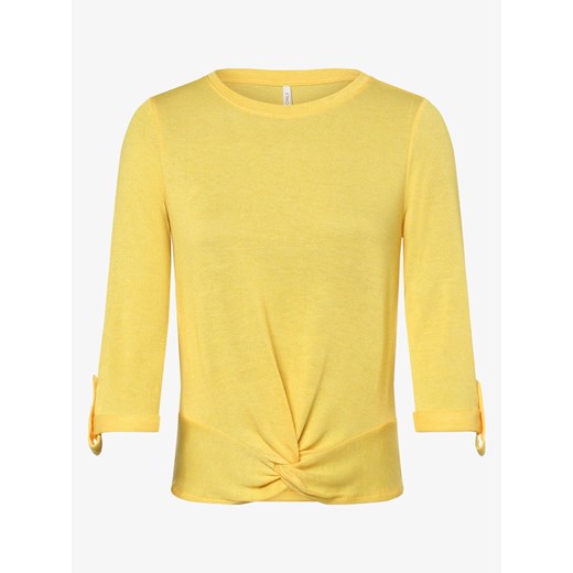 Żółty sweter damski ONLY z okrągłym dekoltem 