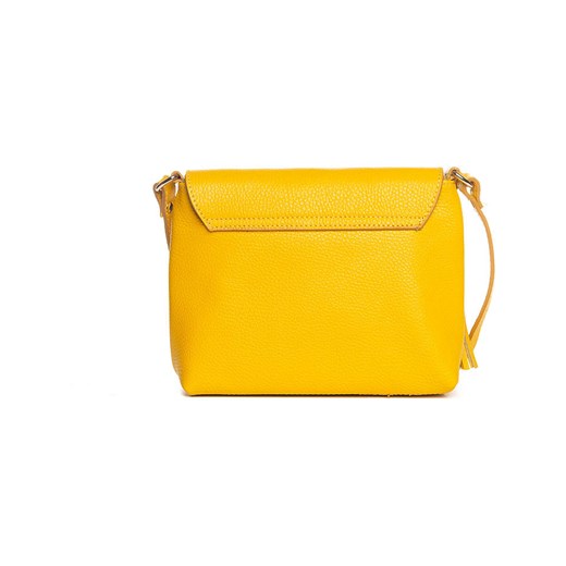 Skórzana torebka w kolorze żółtym - 25 x 17 x 7 cm  Mia Tomazzi OneSize promocja Limango Polska 