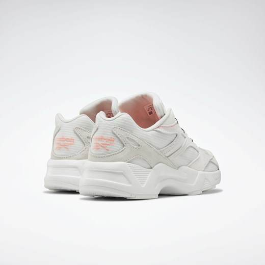Buty sportowe damskie Reebok Classic młodzieżowe gładkie na platformie białe skórzane sznurowane 