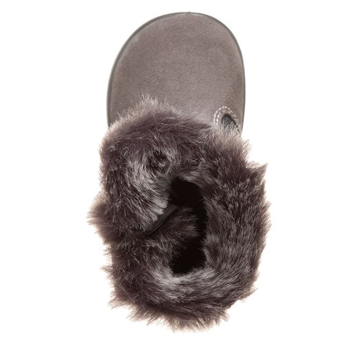 Brązowe buty zimowe dziecięce Primigi w groszki na rzepy ze skóry 