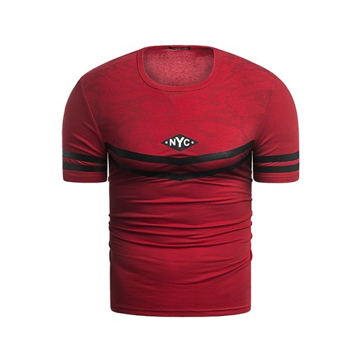 Wyprzedaż koszulka t-shirt W80929 - czerwona  Risardi XL  wyprzedaż 