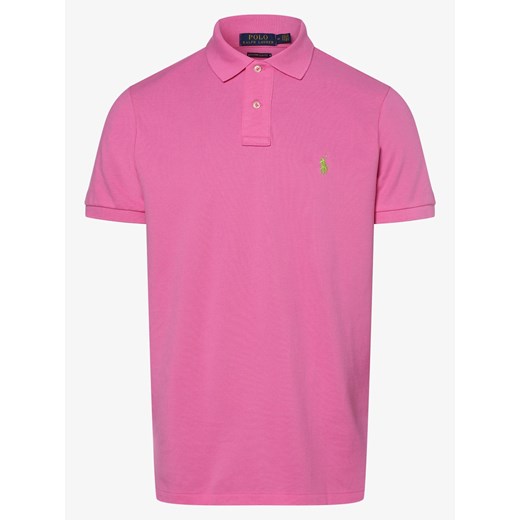 Różowy t-shirt męski Polo Ralph Lauren z krótkim rękawem 
