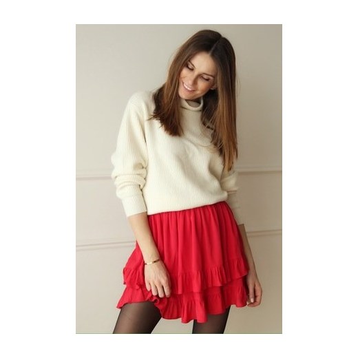 Spódnica czerwona Blackbow na wiosnę elegancka mini 