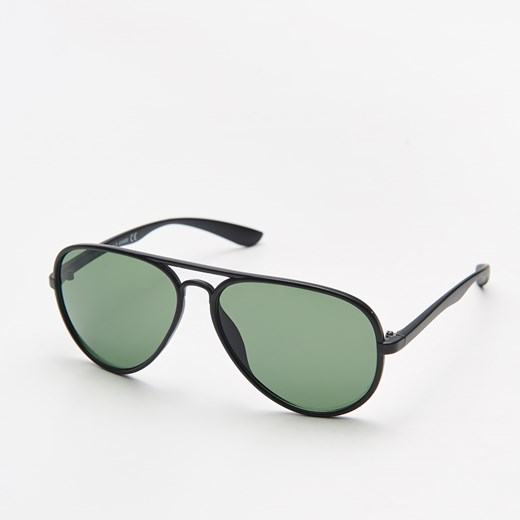 Cropp - Okulary przeciwsłoneczne - Zielony  Cropp One Size 