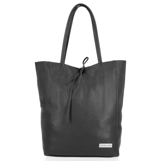 Shopper bag Vittoria Gotti zamszowa glamour bez dodatków duża 