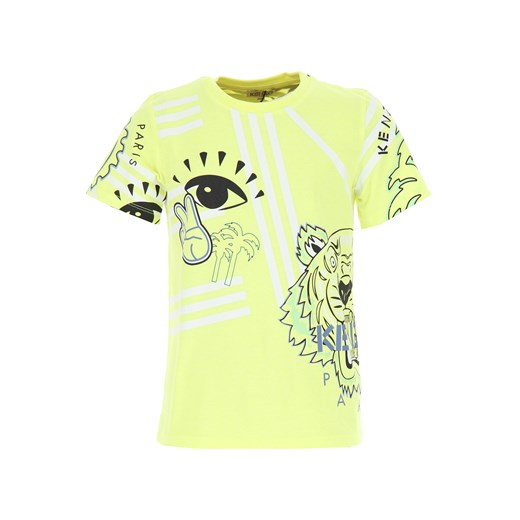 Kenzo Koszulka Dziecięca dla Chłopców, fluorescencyjny żółty, Bawełna, 2019, 10Y 12Y 14Y 8Y  Kenzo 10Y RAFFAELLO NETWORK
