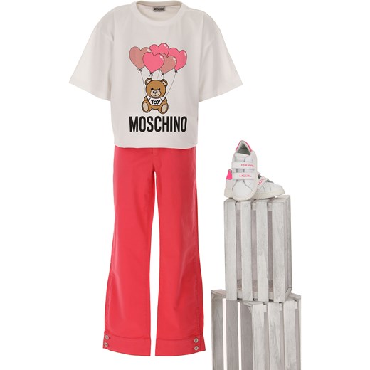 Moschino Koszulka Dziecięca dla Dziewczynek, biały, Bawełna, 2019, 10Y 12Y 14Y 8Y Moschino  10Y RAFFAELLO NETWORK