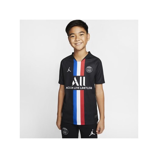 Koszulka piłkarska dla dużych dzieci Jordan x Paris Saint-Germain 2019/20 Stadium Fourth - Czerń