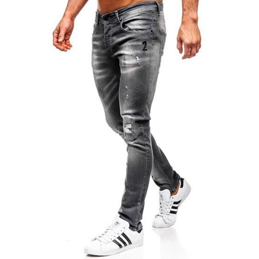 Spodnie jeansowe męskie regular fit czarne Denley 4005  Denley W31 L32  okazja 