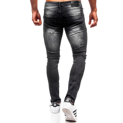 Spodnie jeansowe męskie regular fit czarne Denley 4008  Denley W31 L32 promocyjna cena  