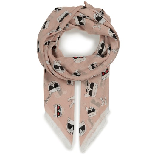 Różowy szalik/chusta Karl Lagerfeld 