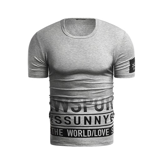 T-shirt męski wielokolorowy Risardi z krótkimi rękawami 