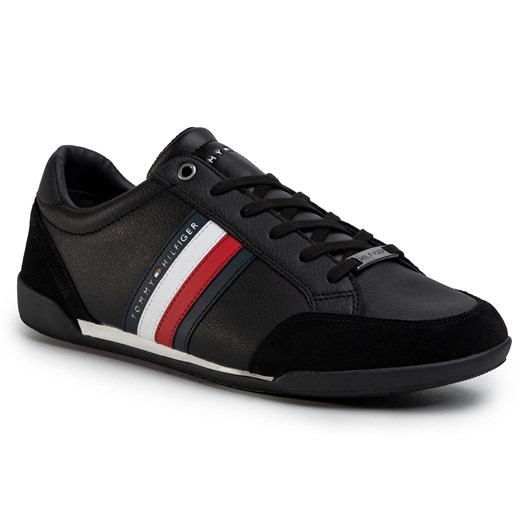 Sneakersy TOMMY HILFIGER - Corporate Material Mix Cupsole FM0FM02665 Black BDS  Tommy Hilfiger 45 eobuwie.pl