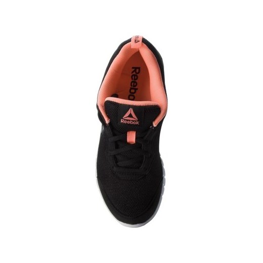 Buty sportowe damskie Reebok czarne bez wzorów sznurowane 