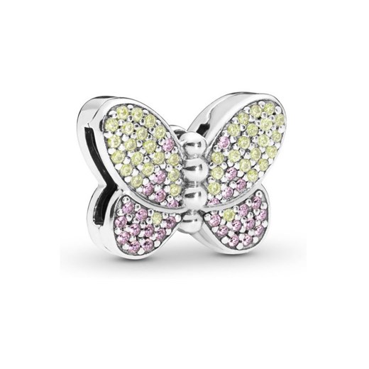 Rodowany srebrny charms pandora koralik reflexions motyl butterfly cyrkonie srebro 925 BEAD194RH  Valerio  Valerio.pl
