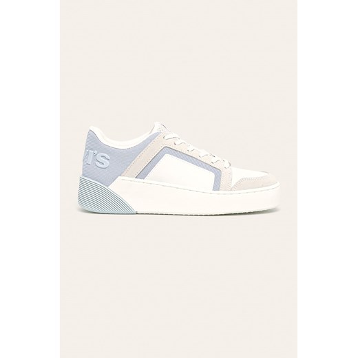 Sneakersy damskie Levi's ze skóry ekologicznej bez wzorów sznurowane