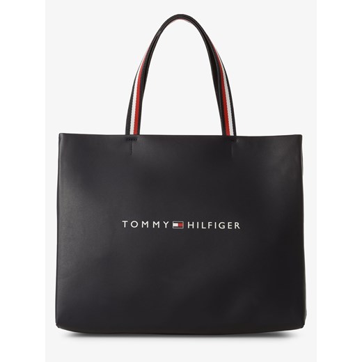 Shopper bag Tommy Hilfiger bez dodatków na ramię mieszcząca a8 
