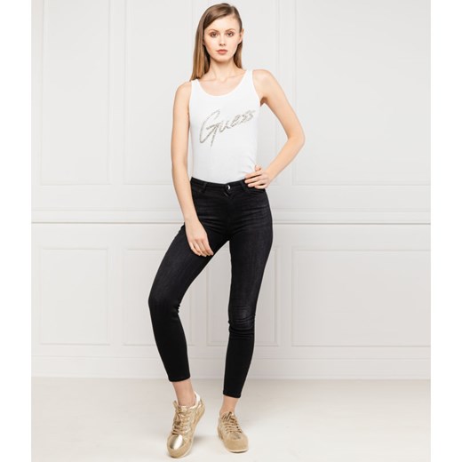 Bluzka damska Guess Jeans z okrągłym dekoltem 