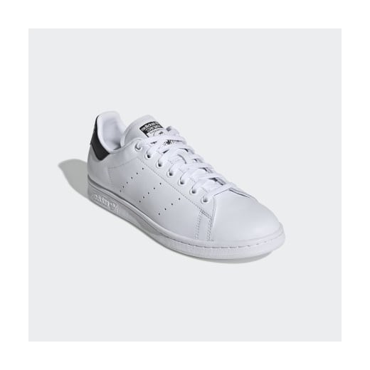 Buty sportowe męskie białe Adidas ze skóry sznurowane 
