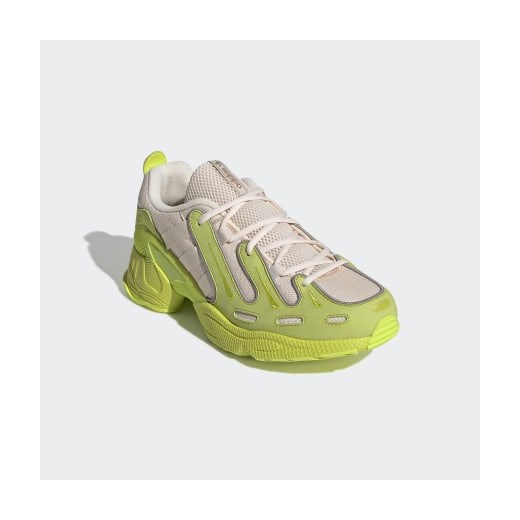 Buty sportowe męskie zielone Adidas equipment sznurowane ze skóry 