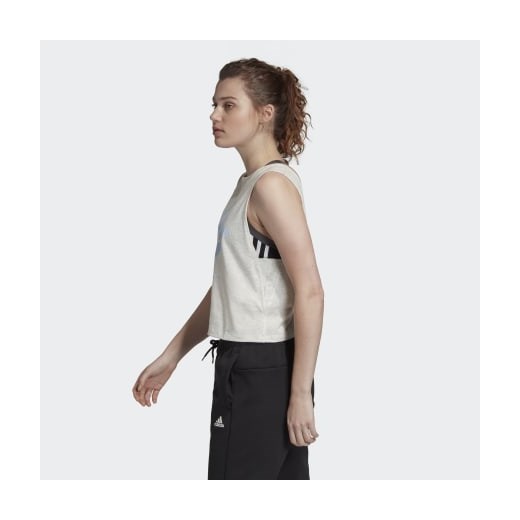 Bluzka damska Adidas biała z okrągłym dekoltem 