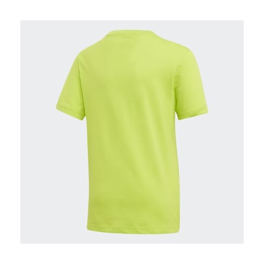 T-shirt chłopięce zielony Adidas z krótkim rękawem bez wzorów 
