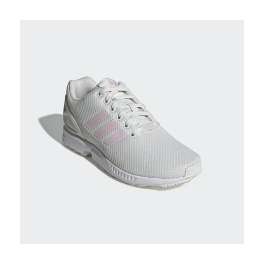 Buty sportowe damskie białe Adidas zx na wiosnę bez wzorów wiązane 