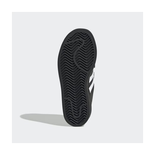 Buty sportowe dziecięce Adidas czarne bez wzorów na rzepy 