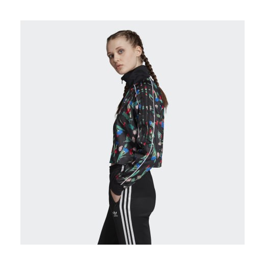 Bluza damska Adidas w abstrakcyjne wzory krótka 