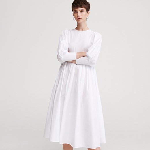Reserved - Bawełniana sukienka - Biały Reserved  42 