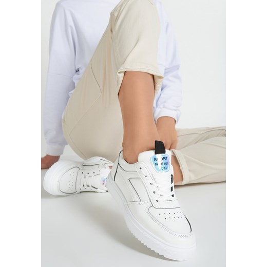 Buty sportowe damskie białe Renee sneakersy młodzieżowe sznurowane 