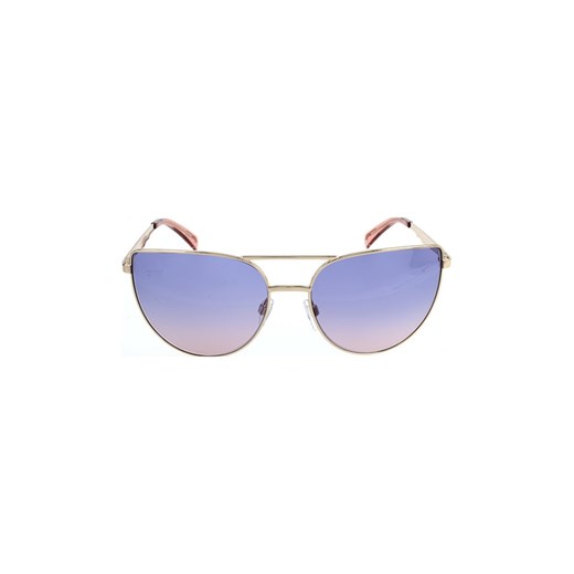 Damskie okulary przeciwsłoneczne w kolorze niebiesko-złotym
