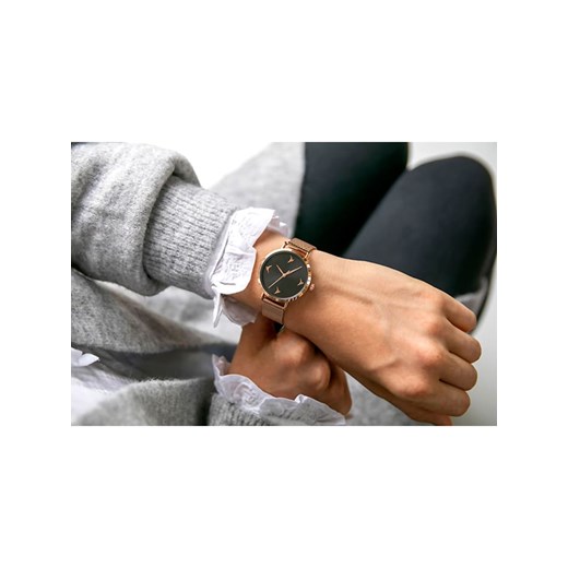 Zegarek "ECE-3214" w kolorze różowozłoto-czarnym  Emily Westwood OneSize okazja Limango Polska 