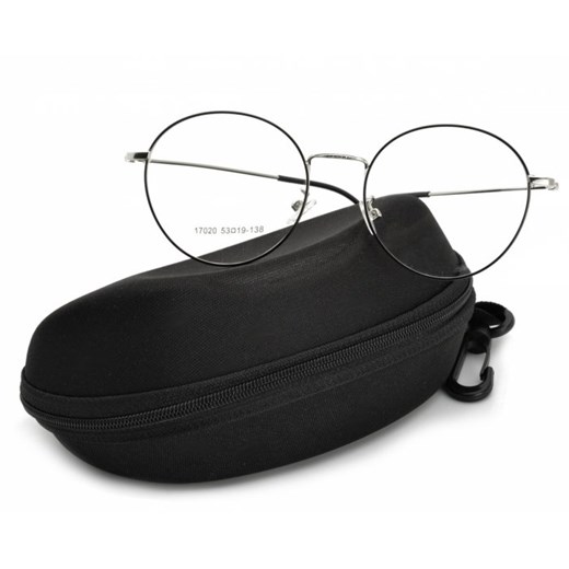 Okrągłe okulary Lenonki 17020B srebrno-czarne (przeznaczone pod korekcję)    Stylion