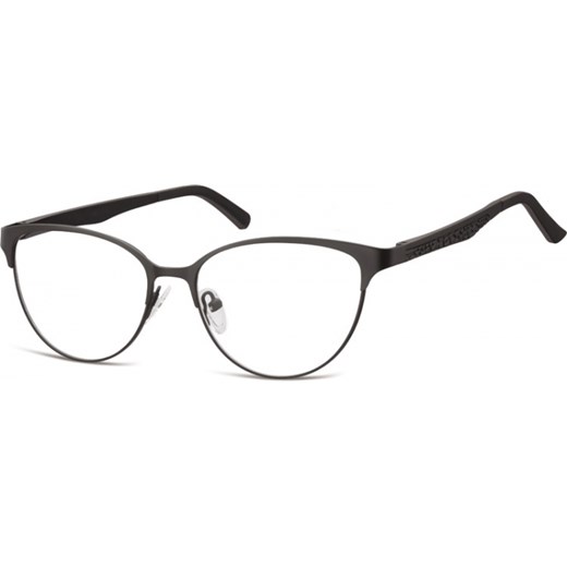 Oprawki okularowe kocie oczy damskie stalowe,giętki zausznik Sunoptic 980 czarne    Stylion