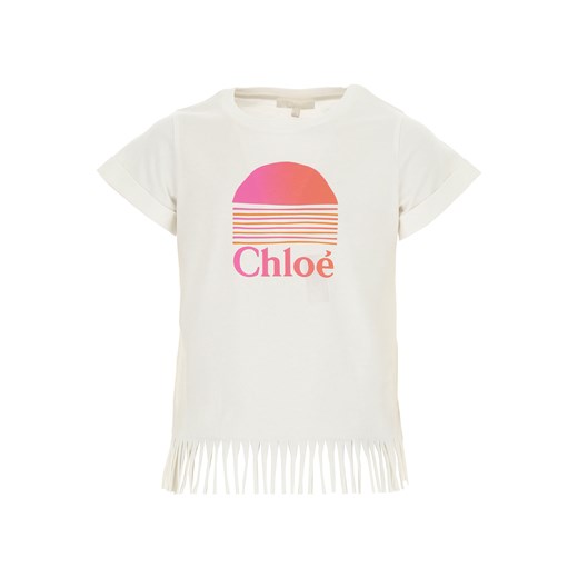 Chloe Koszulka Dziecięca dla Dziewczynek, biały, Bawełna, 2019, 10Y 12Y 14Y 2Y 3Y 4Y 6Y 8Y  Chloé 2Y RAFFAELLO NETWORK